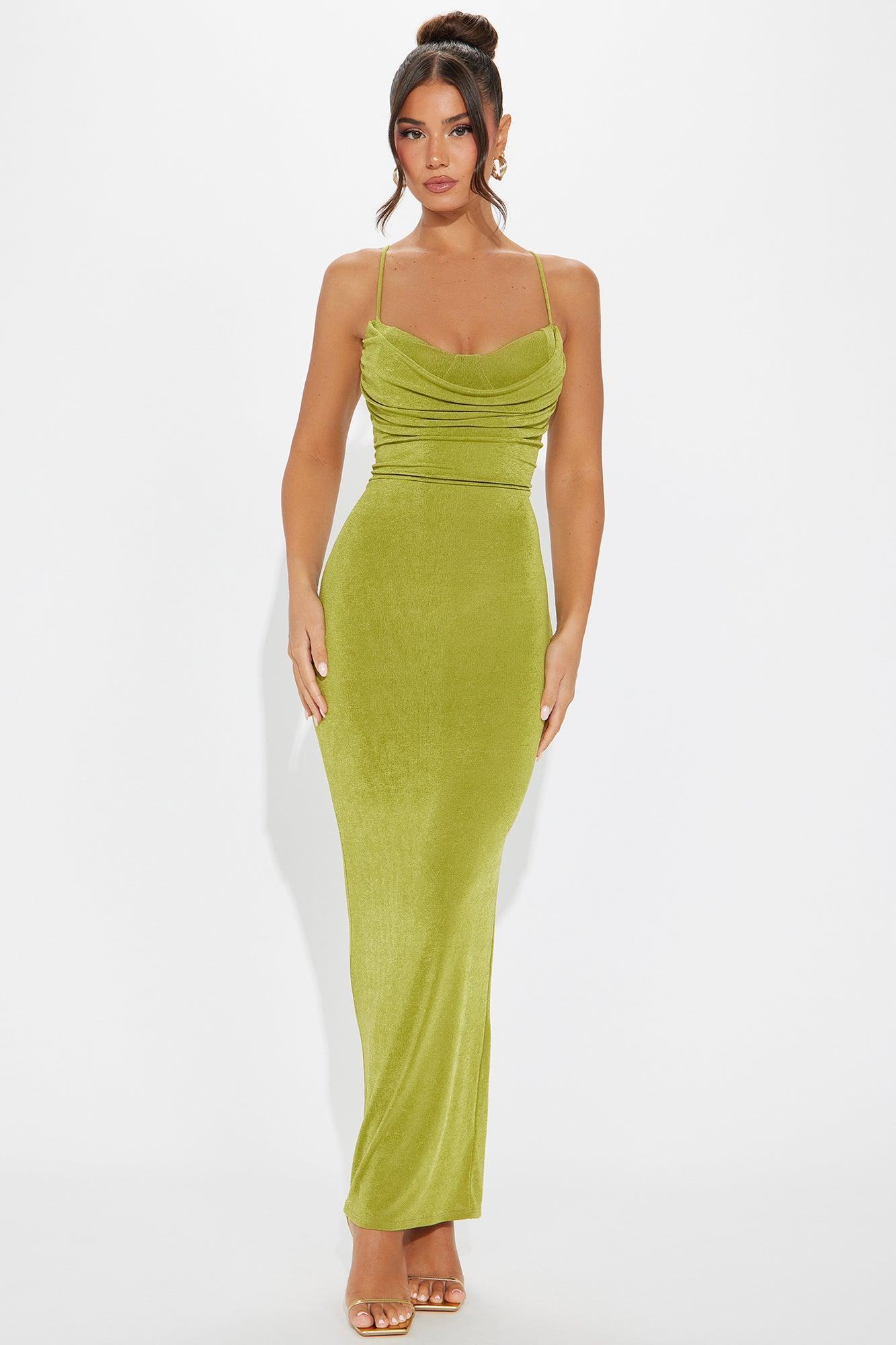 Rebecca Slinky Maxi Dress - Chartreuse product image