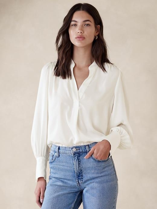 Volume-Sleeve Blouse Product Image