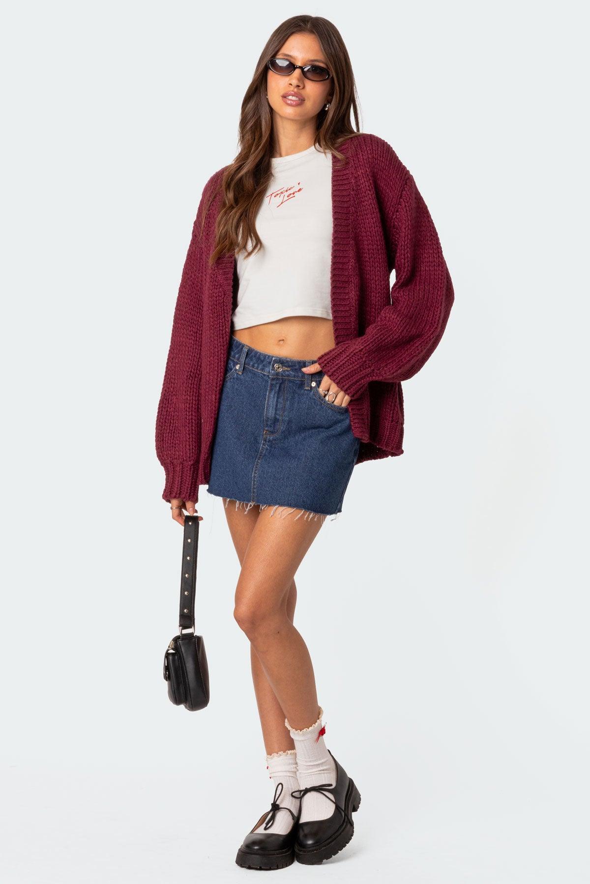 Anina Oversized Knit Cardigan Product Image