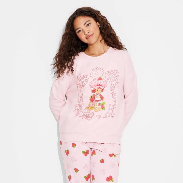 Womens Strawberry Shortcake Cozy Graphic Sweatshirt Product Image