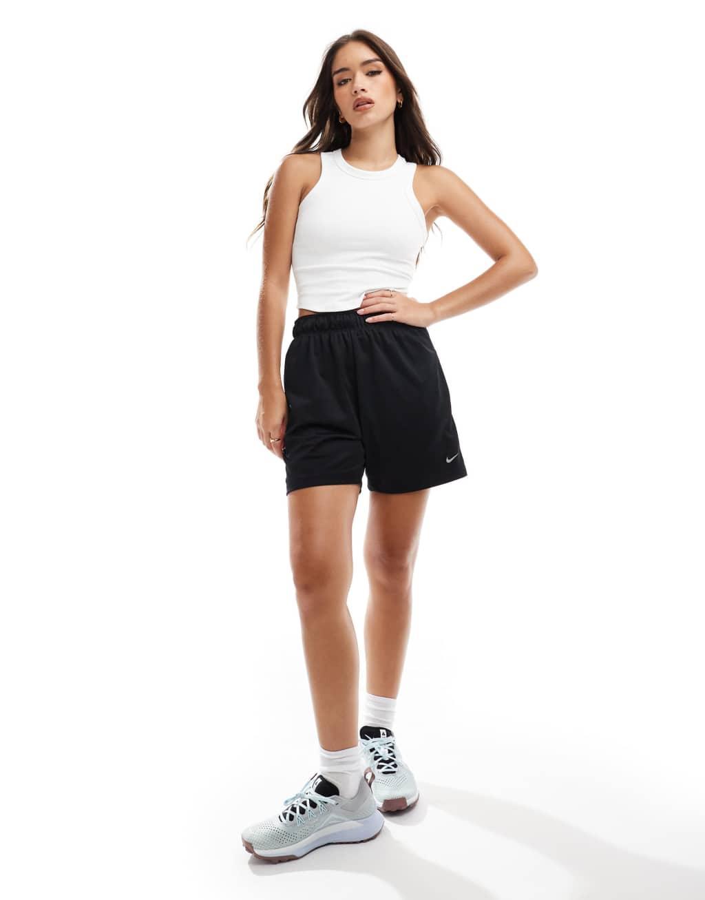 Nike One Dri-Fit tight crop tank in white Product Image