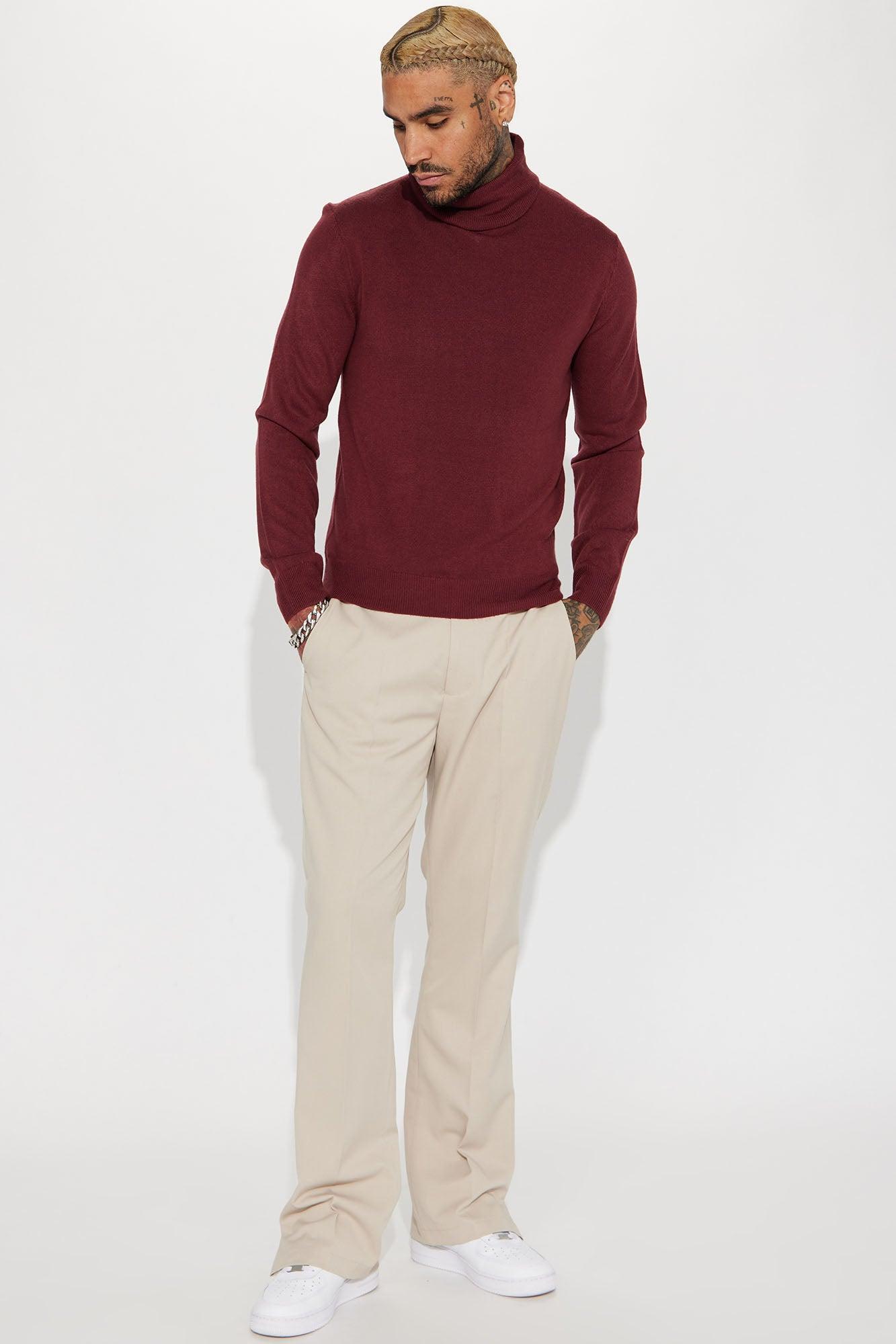 DeAngelo Turtleneck Sweater - Burgundy Product Image