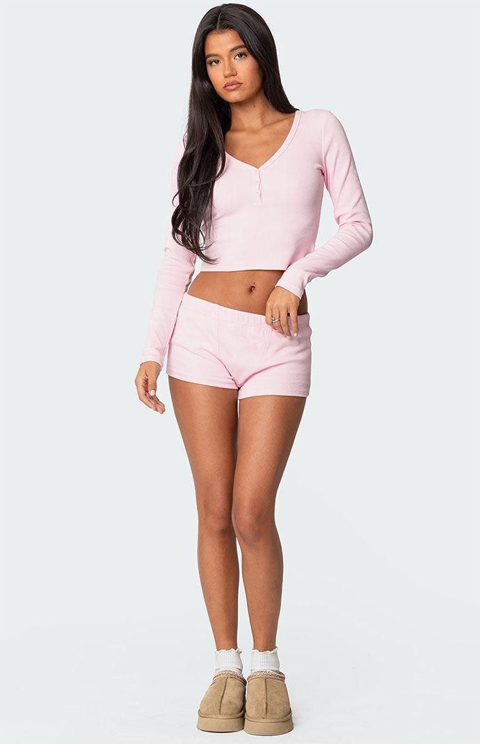 Edikted Womens Rebekah Ribbed Shorts Product Image