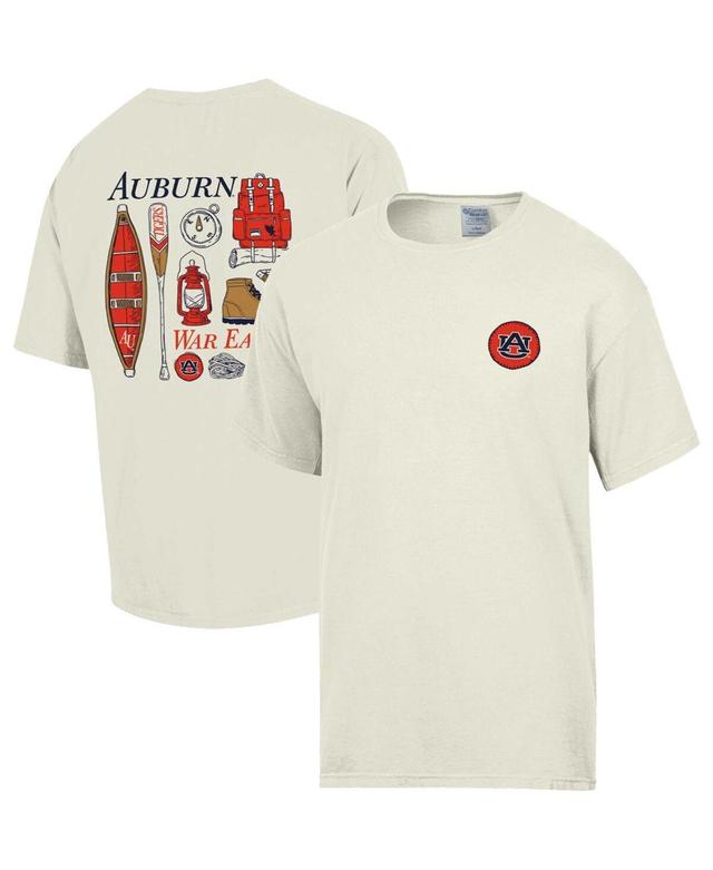 Mens Comfort Wash Cream Auburn Tigers Camping Trip T-Shirt Product Image