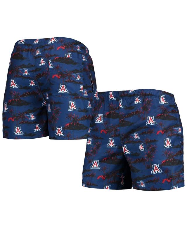 Mens FOCO Arizona Wildcats Island Palm Swim Trunks Blue Product Image