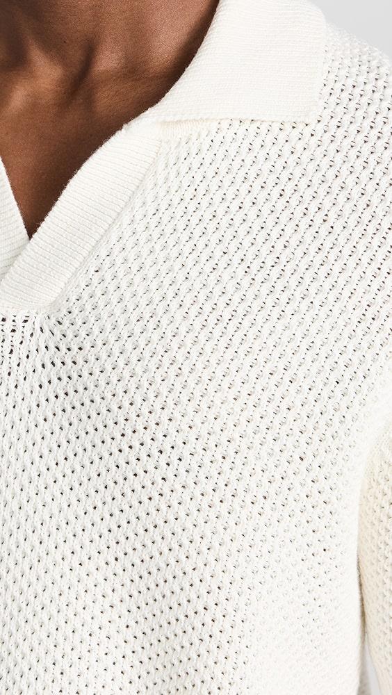 FRAME Open Weave Polo Sweater | Shopbop Product Image