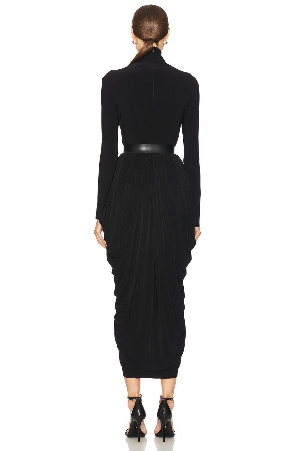 Long Sleeve Turtleneck Waterfall Dress Norma Kamali Product Image