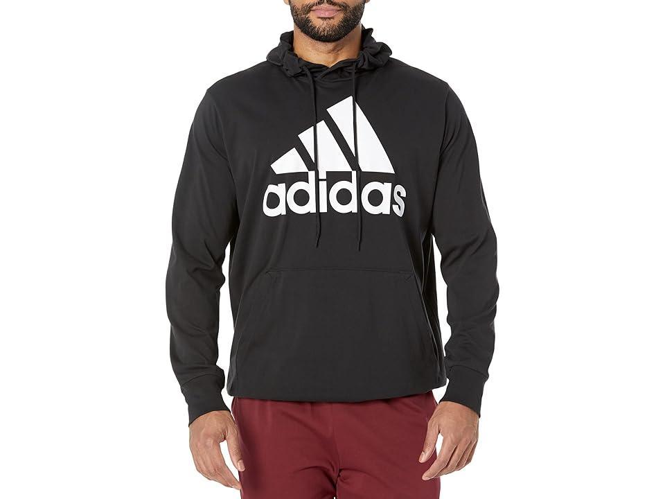 adidas Essentials Logo Hoodie White) Men's Clothing Product Image