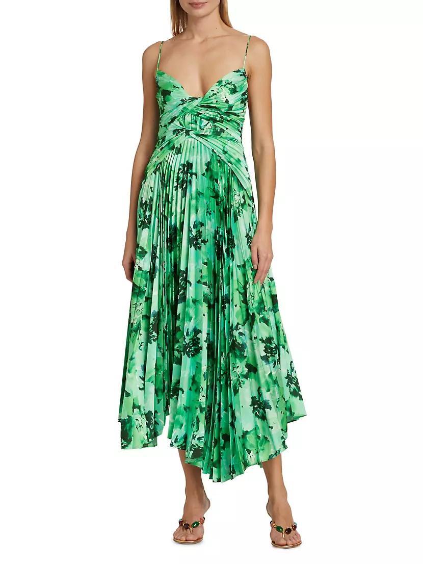 Lancashire Pleated Floral Midi-Dress Product Image