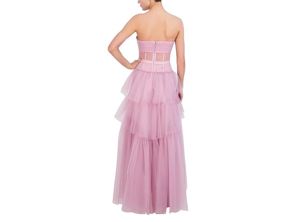 BCBGMAXAZRIA Iba Tulle w/ Pearls Rs Trim (Light Mulberry) Women's Clothing Product Image