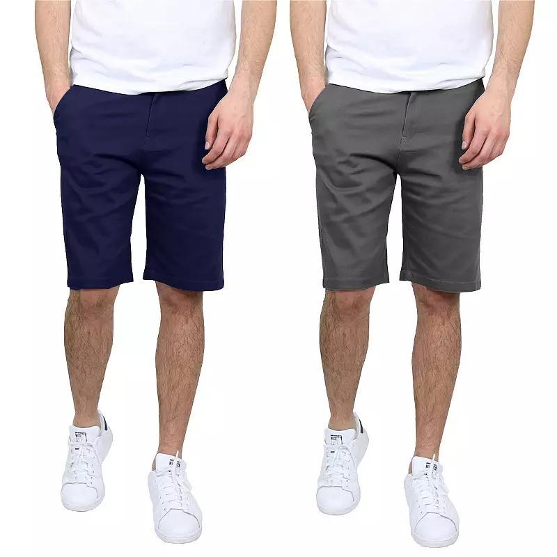 Mens Galaxy 2-Pack 10.5-in. 5-Pocket Flat-Front Slim-Fit Stretch Chino Shorts Product Image