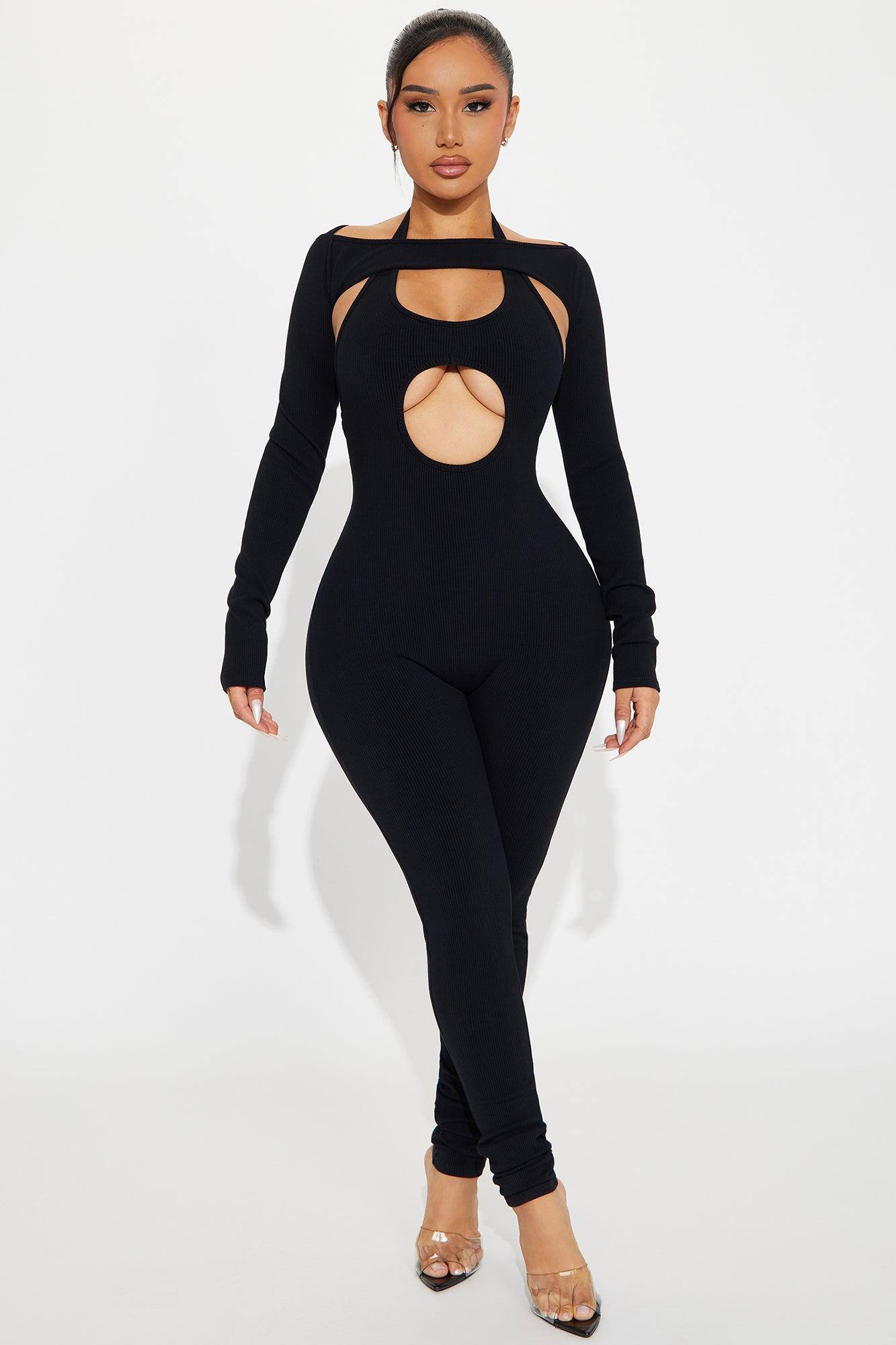 Karah Snatched Jumpsuit - Black Product Image