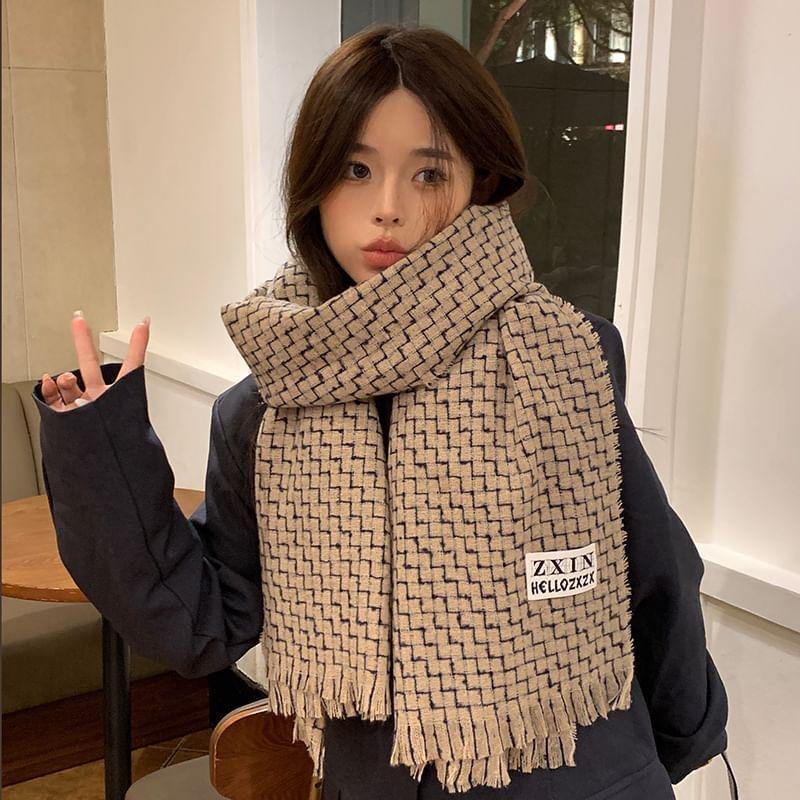 Patterned Fringe Scarf product image