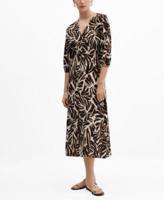 Mango Womens Printed Shirt Dress Product Image