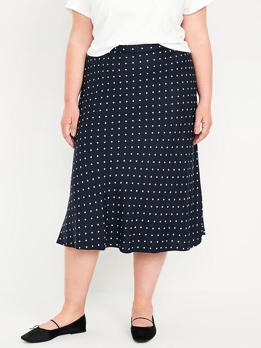 Crepe A-Line Midi Skirt Product Image