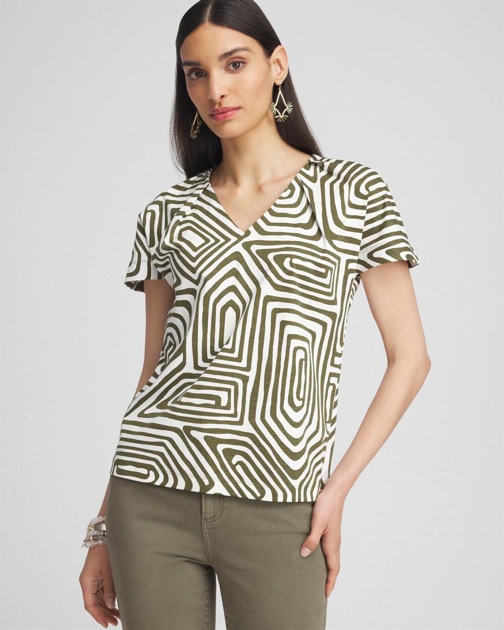 Women's Geo Tuck Detail Tee Product Image