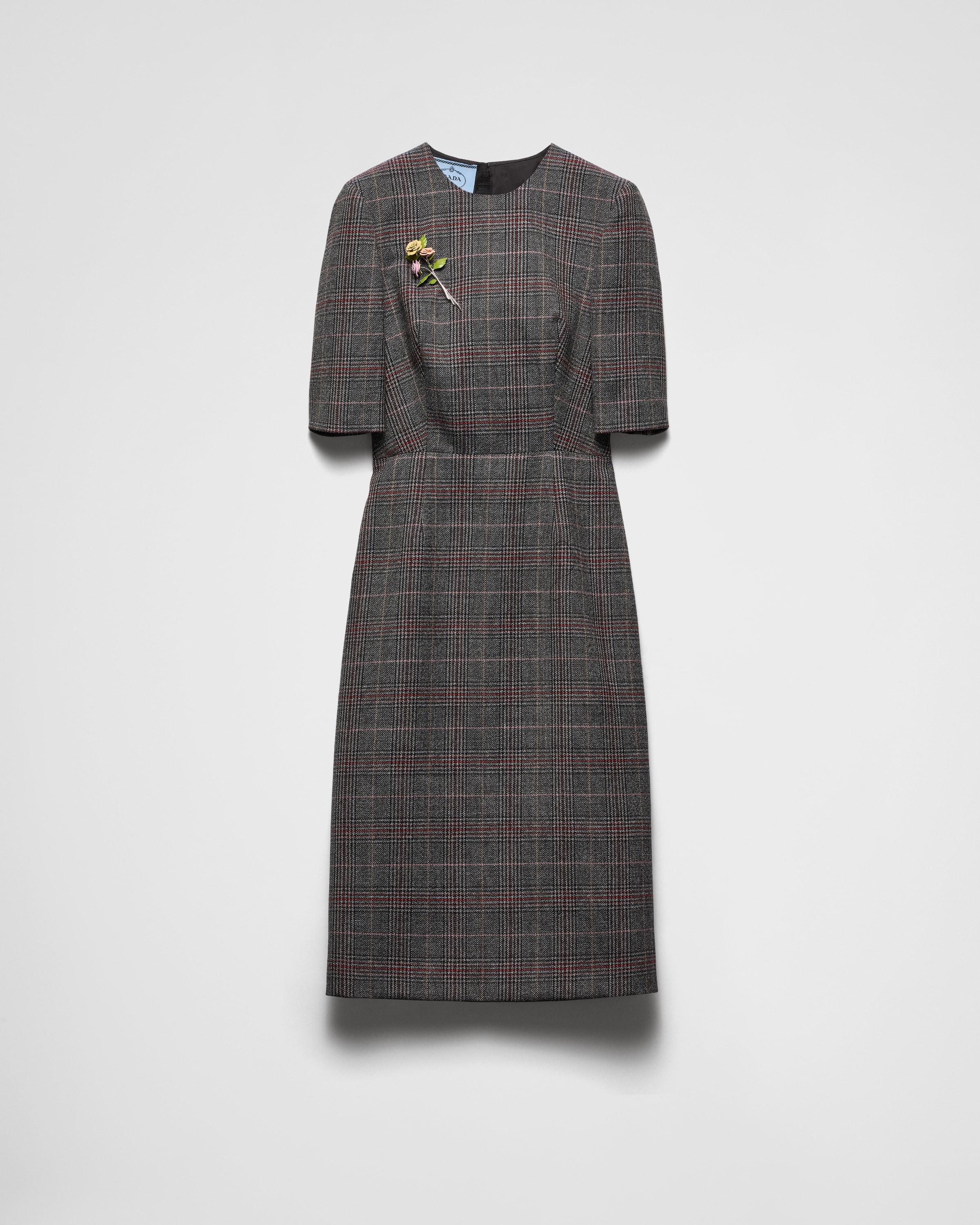 Prince-of-Wales checked midi-dress Product Image