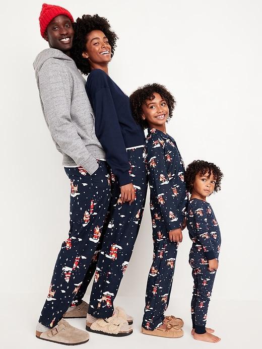 Printed Flannel Pajama Set Product Image