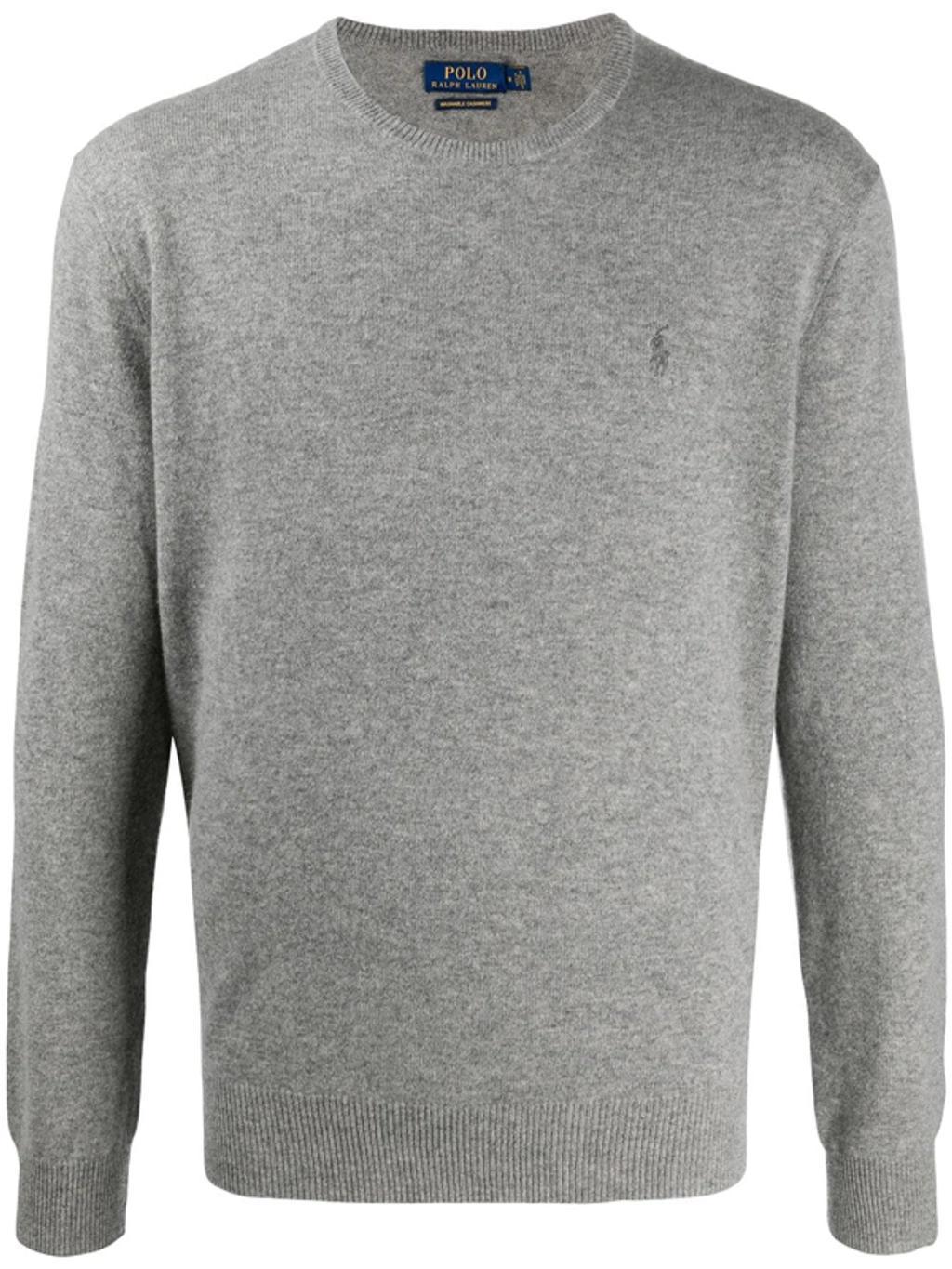 Crew-neck Cashmere Jumper In Grey Product Image