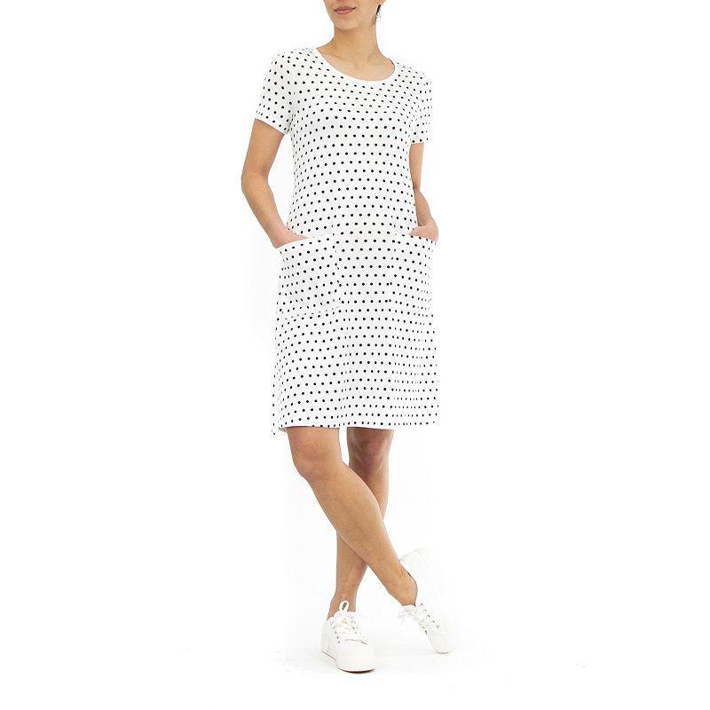 Womens Nina Leonard Dot Swing Dress Product Image