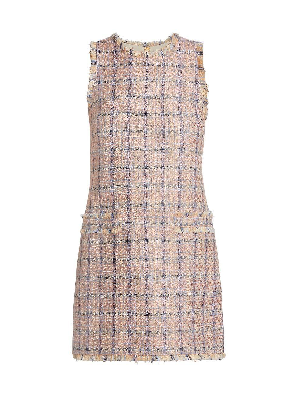 Womens Florian Plaid Tweed Shift Dress Product Image