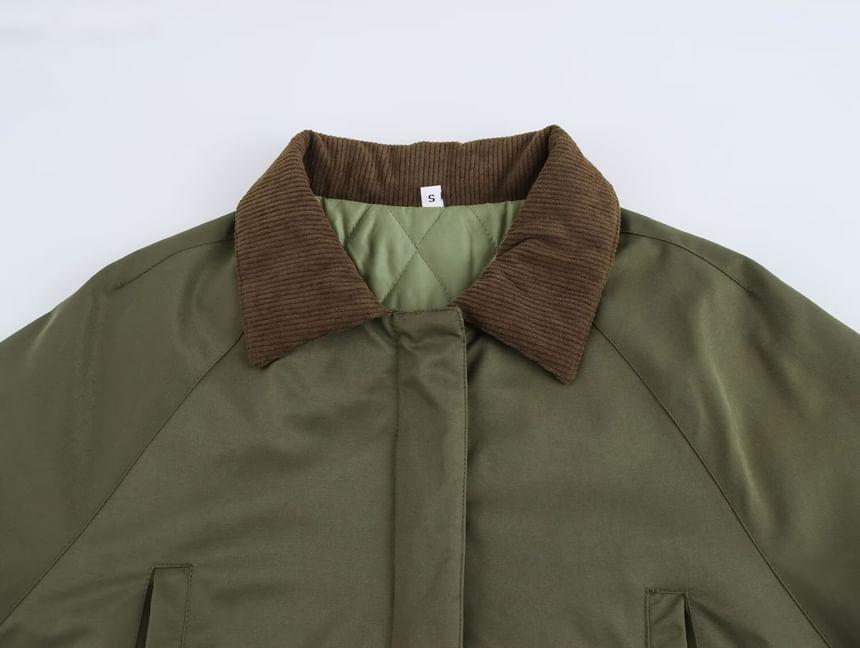 Fleece Collar Zip-Up Utility Jacket Product Image