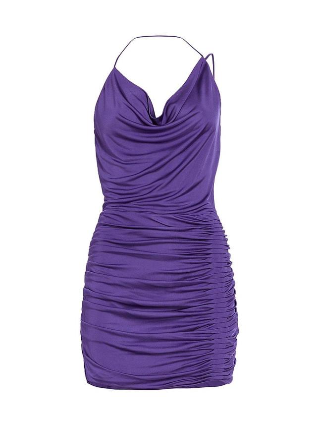 Womens Adana Ruched Halter Minidress Product Image