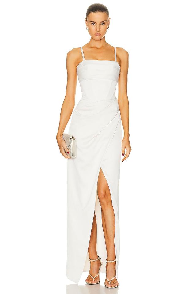 PatBO Draped Maxi Dress Ivory. (also in ). Product Image