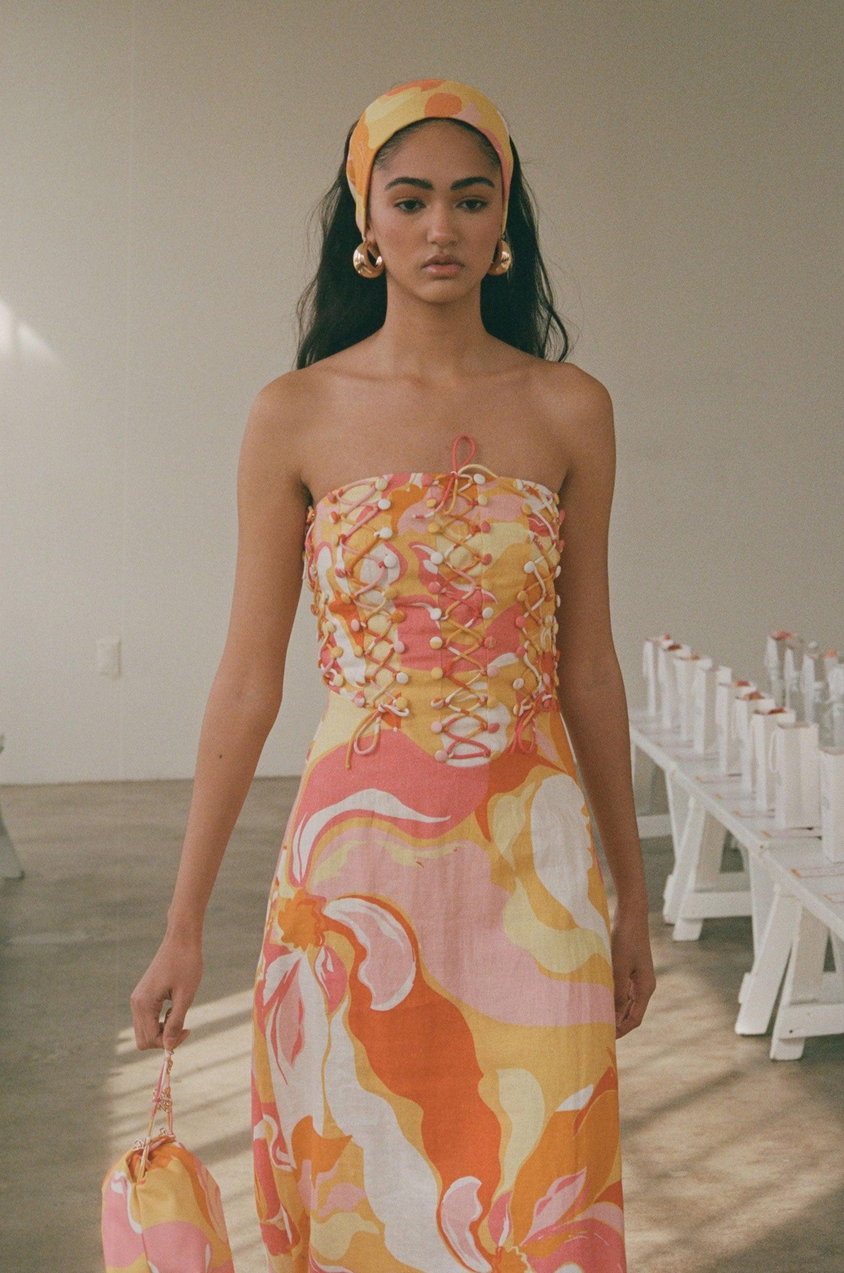 Kahlo Dress - Calista Sunset Product Image