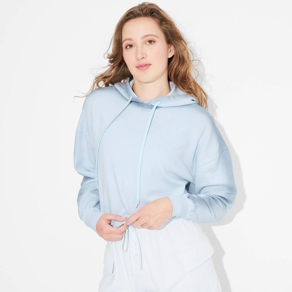 Womens Oversized Hoodie Sweatshirt - Wild Fable Light Aqua Blue XS Product Image