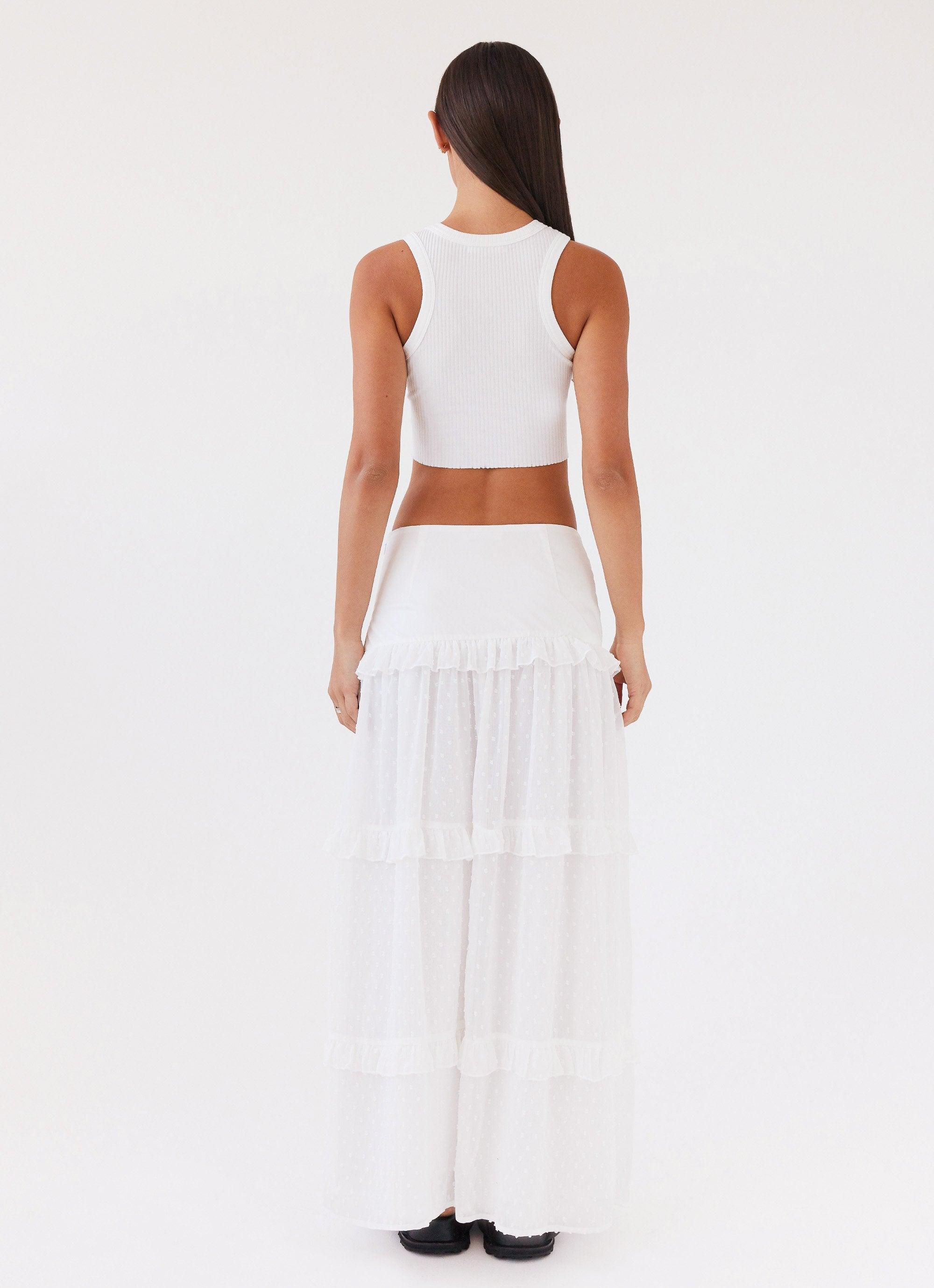 Esmeralda Maxi Skirt - White Product Image