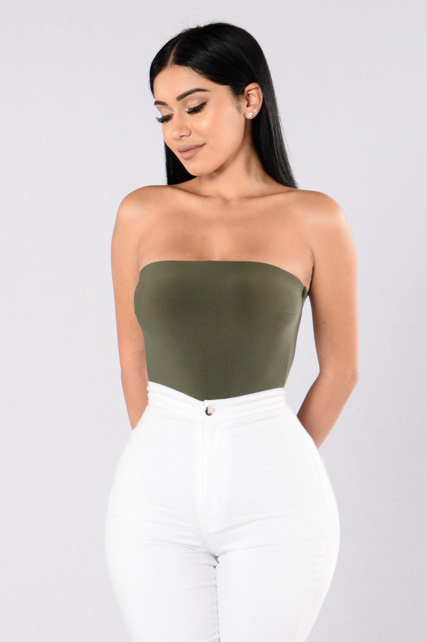 Tubular Bodysuit - Olive Product Image