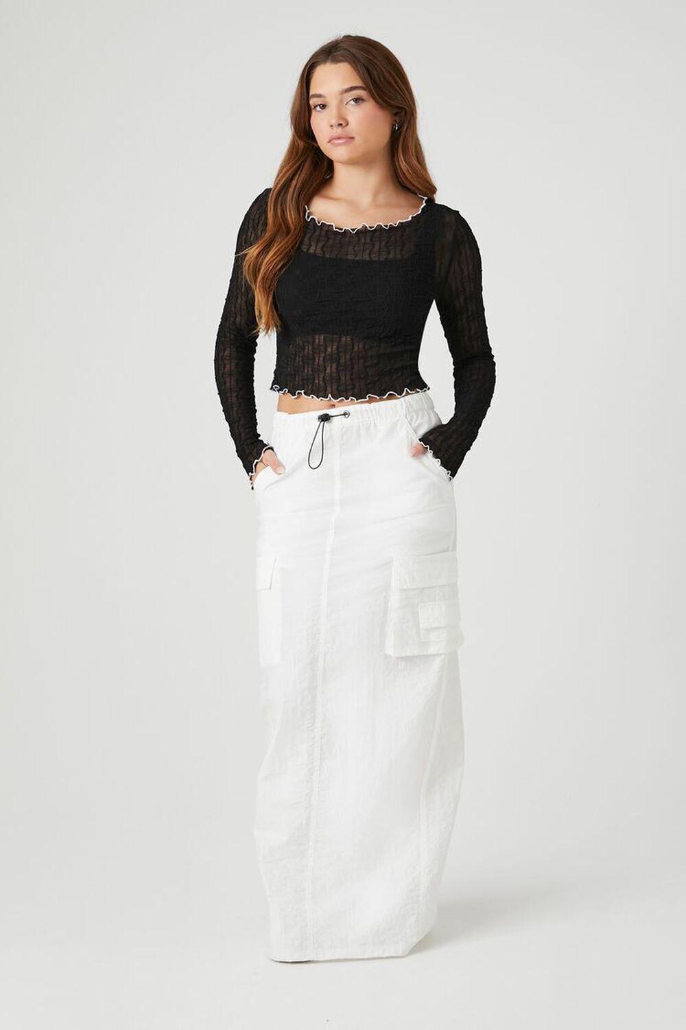 Sheer Wavy Crop Top | Forever 21 Product Image