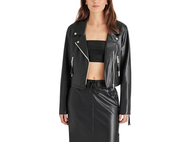 Steve Madden Vinka Faux Leather Moto Jacket Product Image