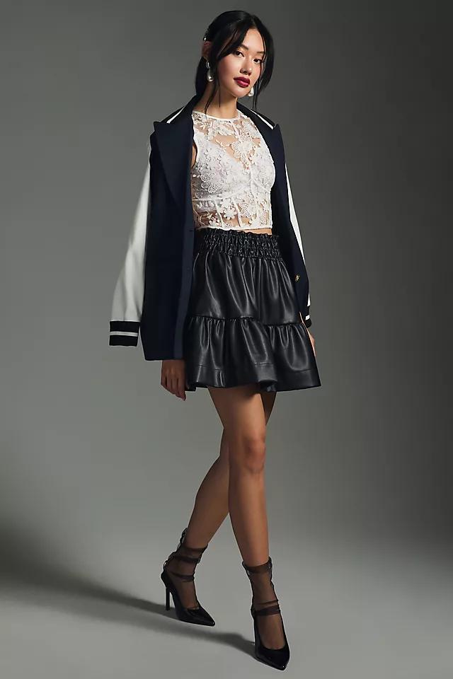 The Somerset Mini Skirt: Faux Leather Edition Product Image