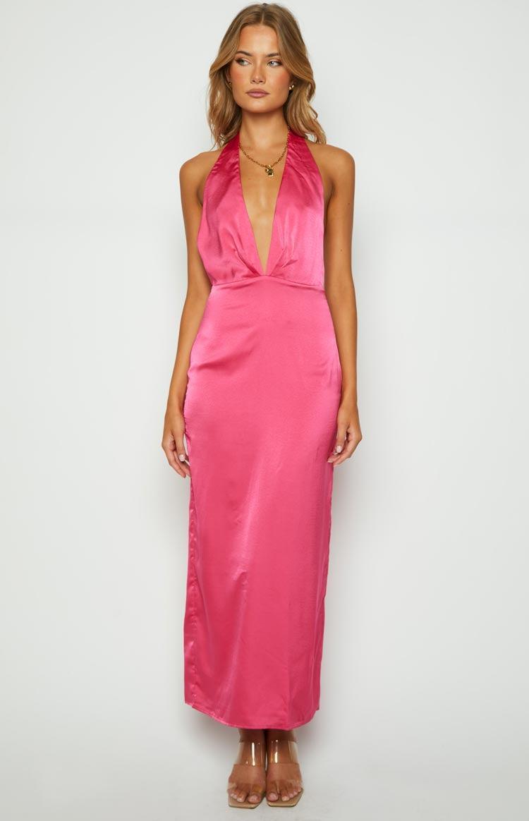 Seattle Pink Halter Formal Dress Product Image