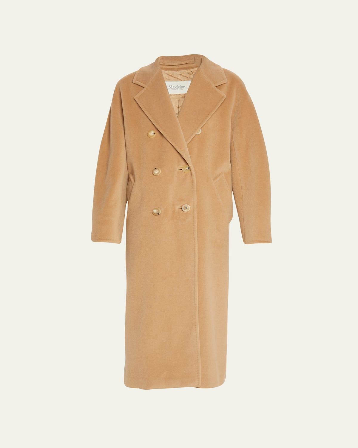 Max Mara Madame Double Breasted Wool & Cashmere Belted Coat Product Image