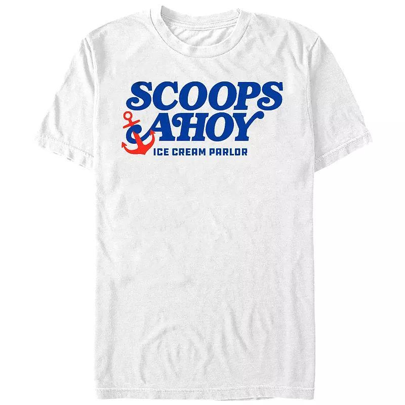 Mens Stranger Things Scoops Ahoy Ice Cream Parlor Graphic Tee Product Image