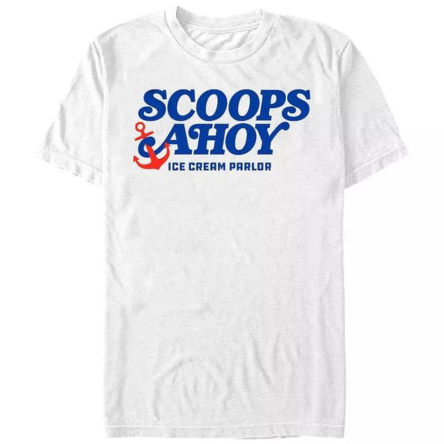 Mens Stranger Things Scoops Ahoy Ice Cream Parlor Graphic Tee Product Image