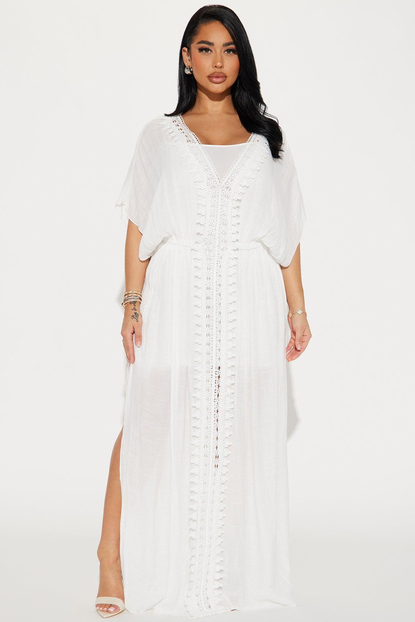 Skylar Kaftan Maxi Dress - White Product Image