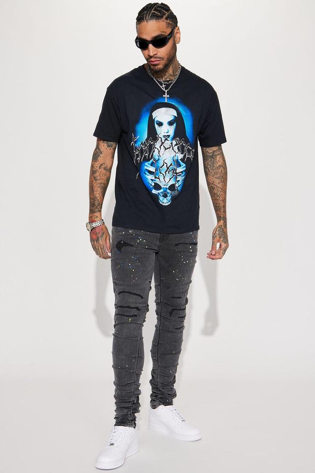 Stack On Stacked Skinny Jeans - Black Wash Product Image