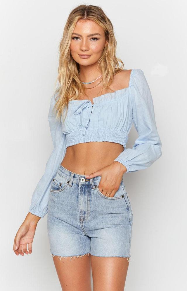 Sophia Crop Top Blue Product Image