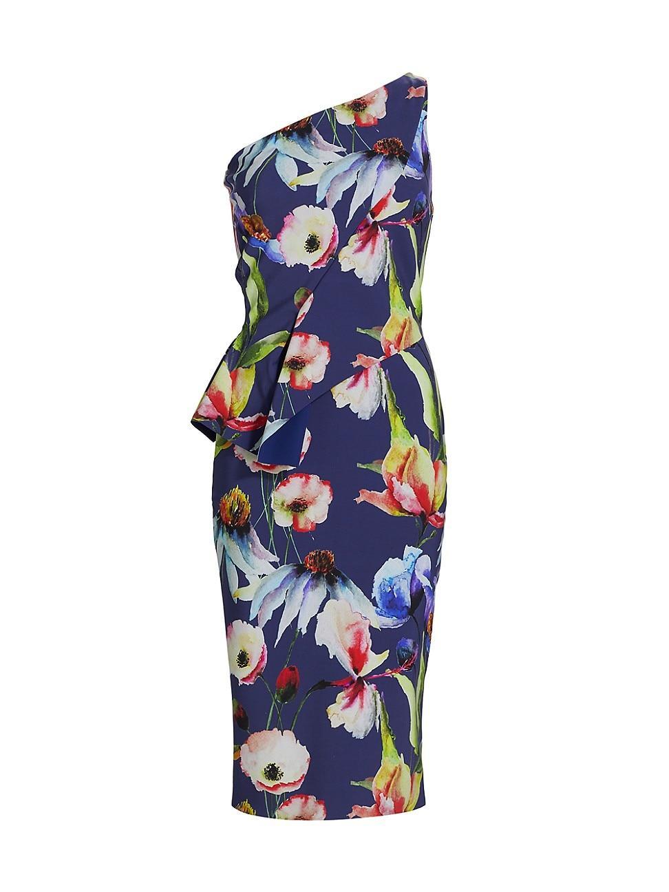 Womens Zulema Printed One-Shoulder Dress Product Image