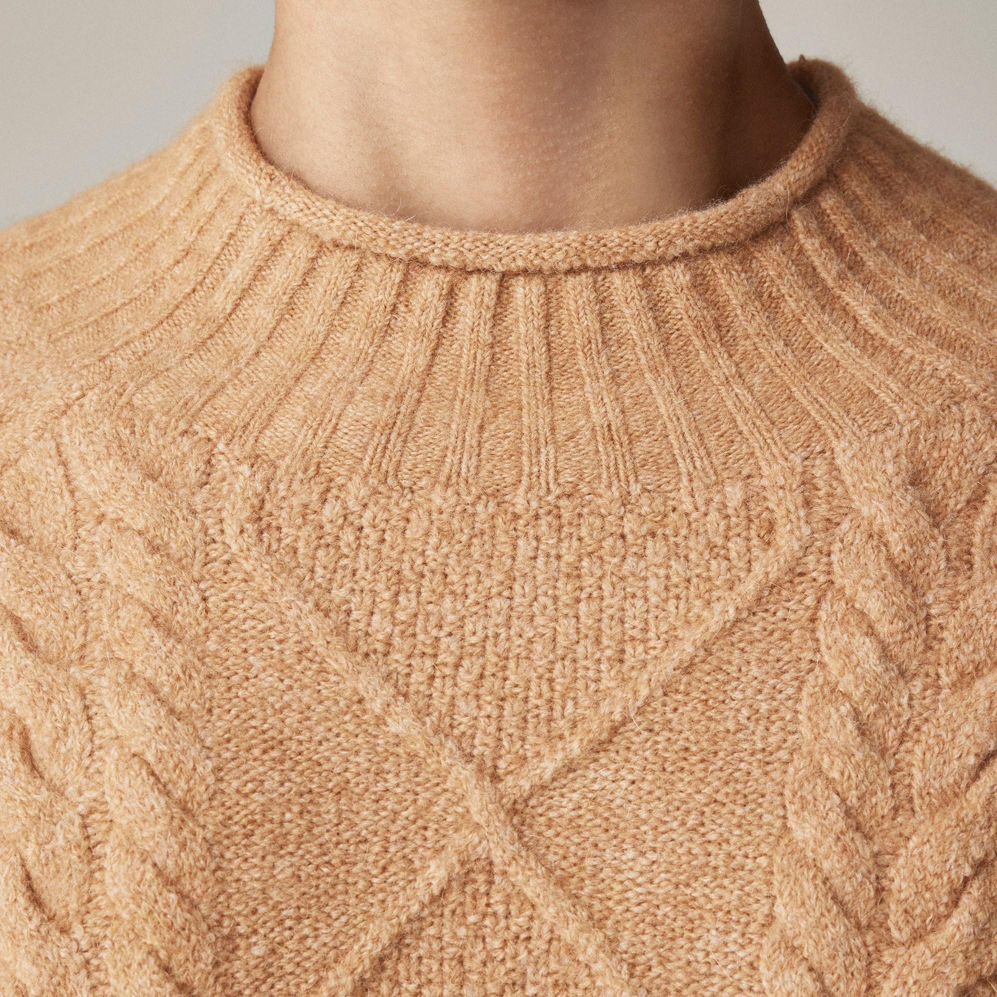 Cable-knit Rollneck™ sweater in Supersoft yarn Product Image