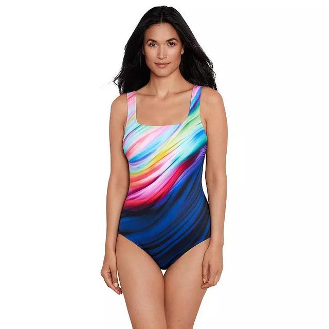 Womens Great Lengths Sport Scoopneck One-Piece Swim Suit Product Image