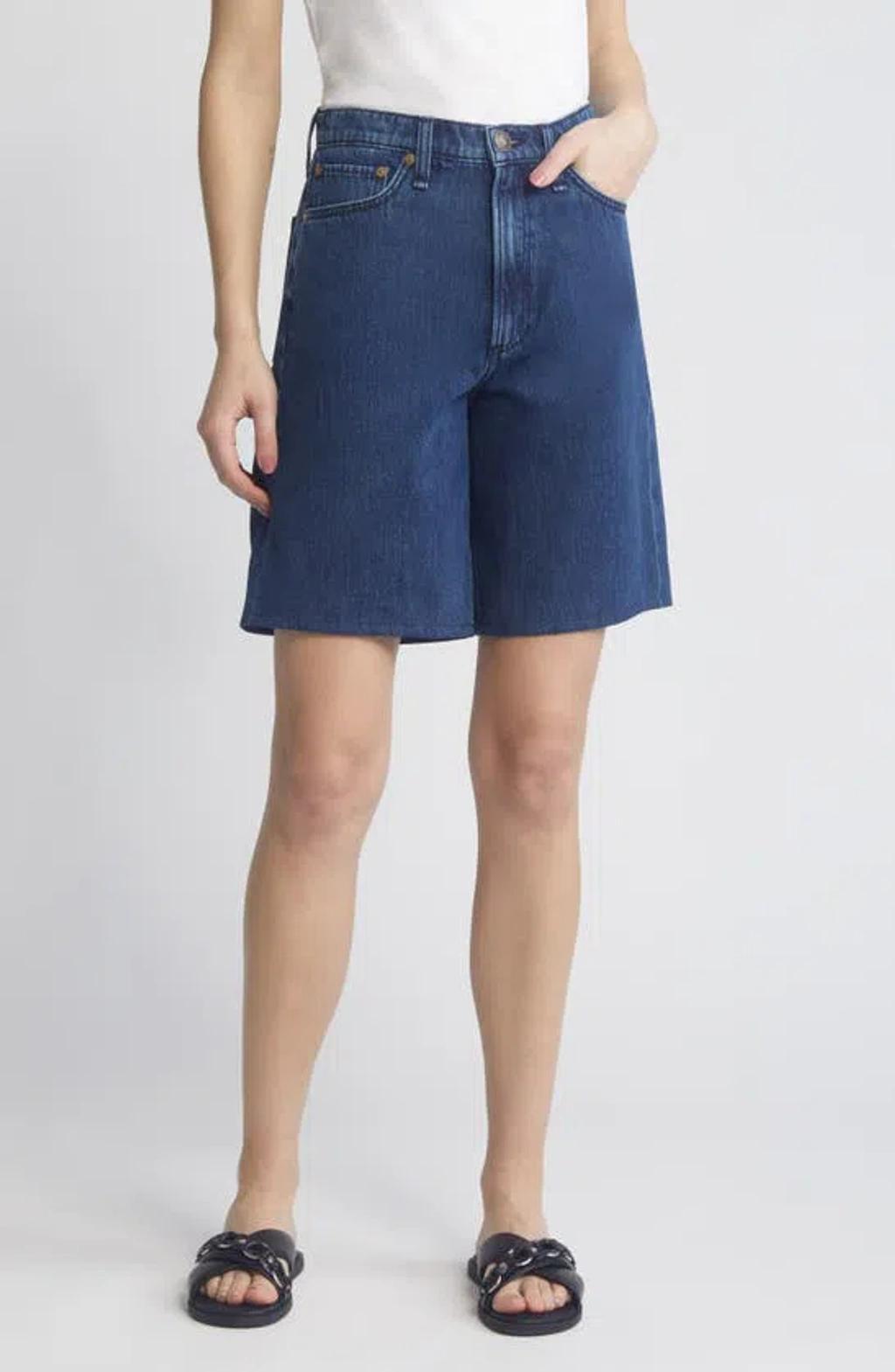 Navy Mckenna Denim Shorts In Ari Product Image