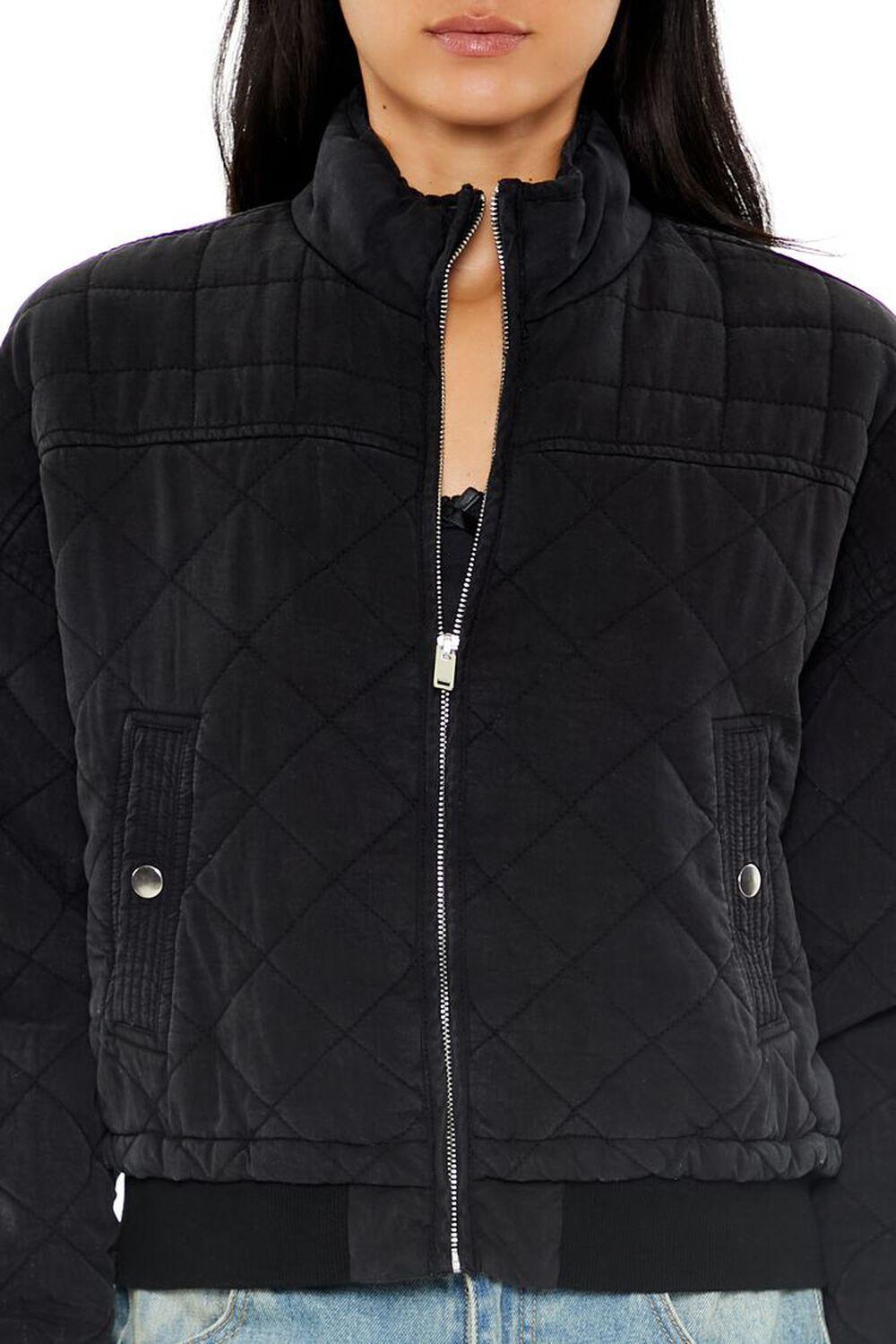 Quilted Zip-Up Bomber Jacket | Forever 21 Product Image