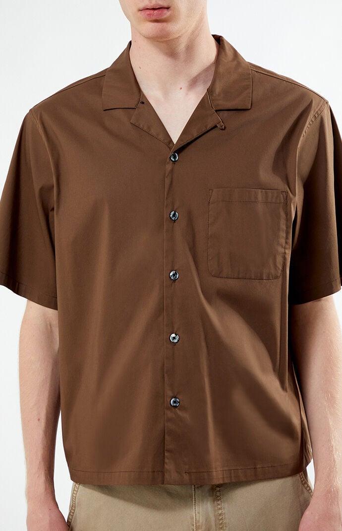 Men's Solid Oversized Camp Shirt - Product Image