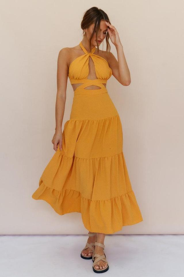 Morning Dew Maxi Dress Orange Product Image