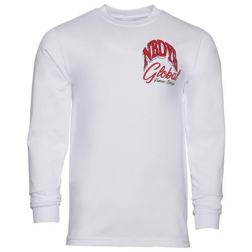 Famous Nobodys Mens Famous Nobodys NVY We Are Long Sleeve - Mens White Product Image